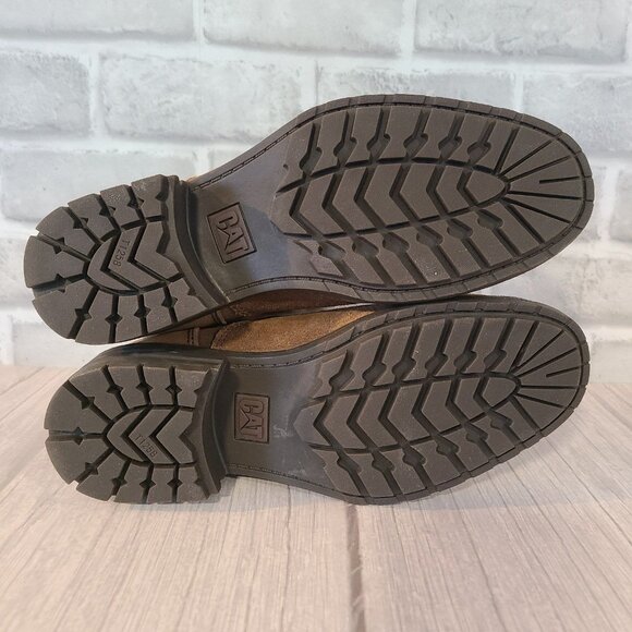 Caterpillar CAT Women's Jory Combat Boots Brown Suede Leather US Size 7.5 - Picture 7 of 8